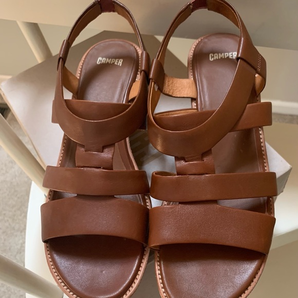 Camper Shoes - Women’s CAMPER Brown Wedge Sandals Euro Size 41 NEW